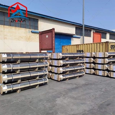 Dia 75mm-700mm L1800-2700mm UHP HP RP Electrodo De Grafito Electrodo de grafite com 4tpi 4tpil Nipple For Eaf Lf