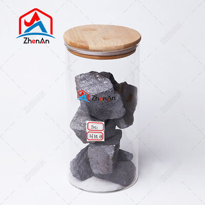 Granulados de FeSi de silicio ferroso de qualidade superior com teor de silício de 55­75% para aço ligado e ferro fundido em tamanhos de 10­100 mm e baixo teor de fósforo e enxofre