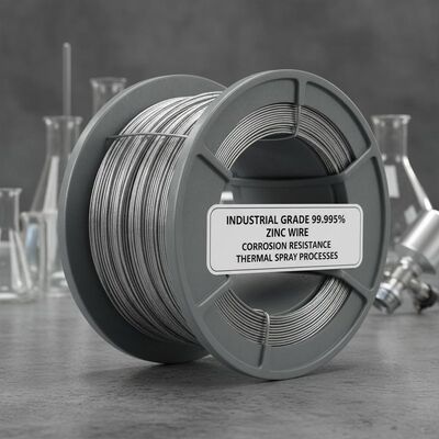 Fios de zinco 99,995% de grau industrial para processos de resistência à corrosão e de pulverização térmica