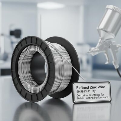 Fio de Zinco Refinado para Pulverização Metalizante com 99,995% de Pureza e Resistência à Corrosão para Desempenho de Revestimento Estável