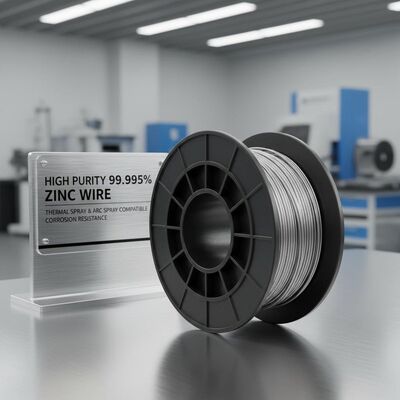 Fio de Zinco de Alta Pureza 99,995% para Projeção Térmica com Resistência à Corrosão e Compatibilidade com Projeção por Chama e Arco