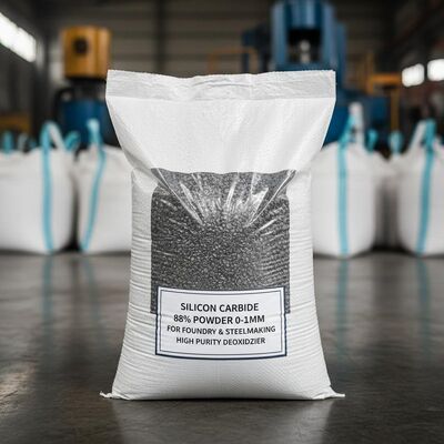 Pó de carboneto de silício de alta pureza 88% 0-1mm para aplicações de desoxidante de siderurgia e fundição