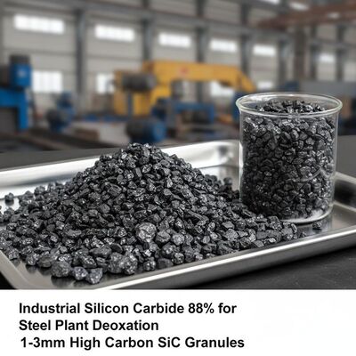 Carbeto de Silício Industrial 88% Grânulos de 1-3mm para Desoxidação de Siderúrgicas com Alto Carbono e Reação Exotérmica